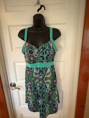 Prana Floral Paisley Mint-Trim Sundress